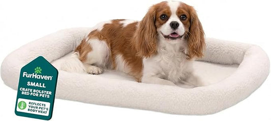 FurHaven Dog Bed for Small Dogs & Cats, Bolster Crate Pad by FurHaven