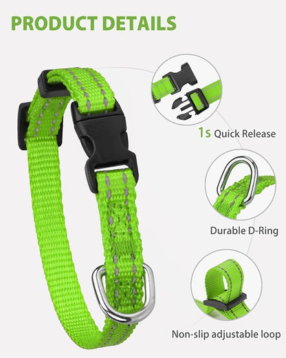 Joytale Small Dog Collar, Reflective and Adjustable Nylon Collar - Image 4