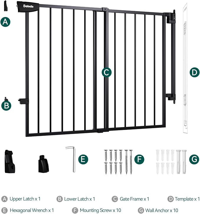 Babelio 29.7-46.5" No Bottom Bar Baby/Dog Gate - Image 8