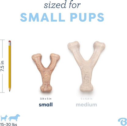 Benebone Puppy Wishbone Dog Chew Toy, Made in USA, Real Bacon Flavor - Image 4