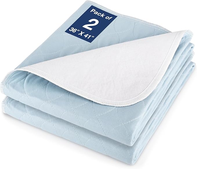 2 Packs Reusable Incontinence Bed Pad, Waterproof Bed Pad & Pet Pad, The by SOLOSHINE