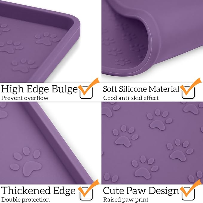 Ptlom Dog Food Mat Anti-Slip Bowl Mats - Image 4