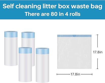 4 * 20 Count Trash Bags for Automatic Cat Litter Box Self Cleaning, Replacement - Image 4