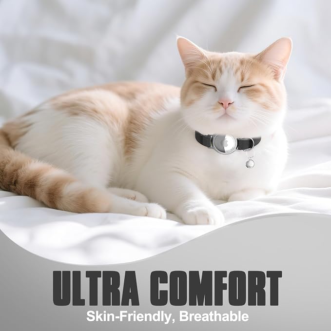 AirTag Cat Collar, Ultra Elastic Cat Tracker Collar, Airtag Holder Compatible - Image 7