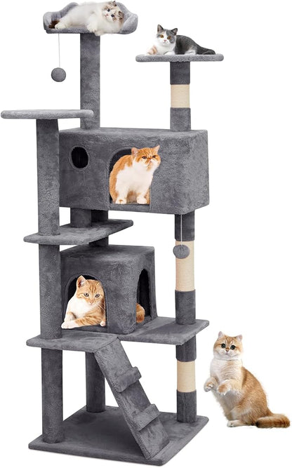 Athena Collection Cat Tree, 62 Inch Cat Tree Tower by AthenaCollectionFurniture