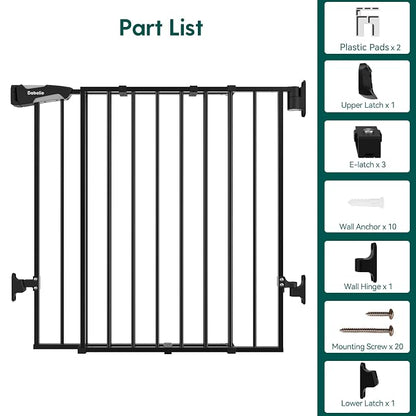 Babelio Baby Gate for Stairs & Doorways, 26-43" W 34" H Extra Tall| No Bottom - Image 7