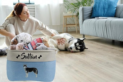 Personalized custom photo and name dog toy storage box A foldable pet supply - Image 6