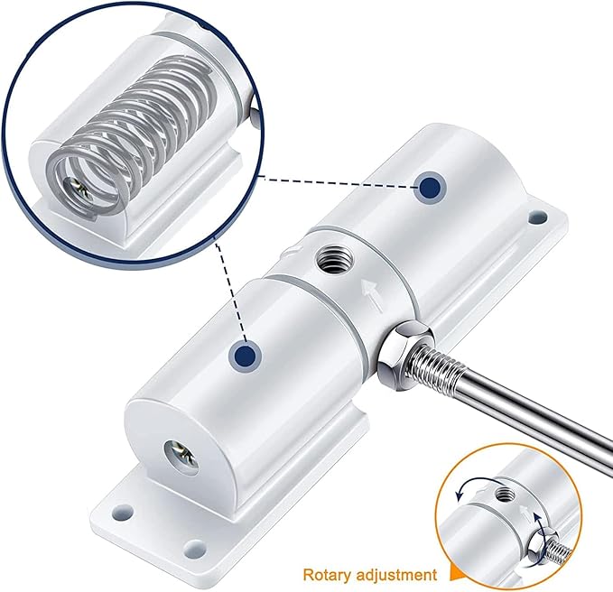 Automatic Door Closer, Zinc Alloy Safety Spring Door Closer Adjustable 30 kg - Image 3