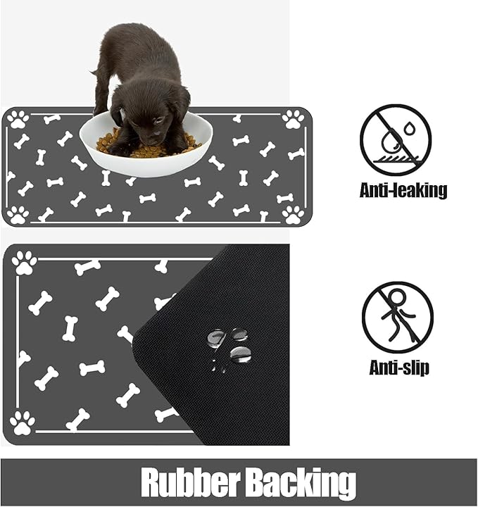 Large Pet Feeding Mat, Absorbent Quick Dry Dog Mat - Image 4