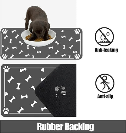 Large Pet Feeding Mat, Absorbent Quick Dry Dog Mat - Image 4