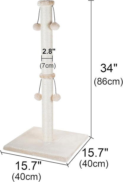 Dimaka 34'' Cat Scratching Post, Cat Scratching Post, Cat Scratcher - Image 2