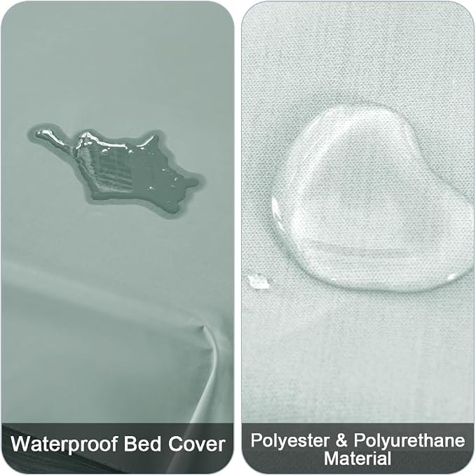 DUJUIKE Waterproof Bed Cover for Dog and Cats, Pet Hair Resistant Bed Sheet - Image 2