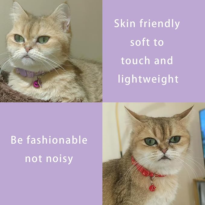 Yizepet Cat Collars with Bells, Breakaway Kitten Collar, Cute Kitty Collar - Image 4