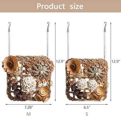 Bird Foraging Toys Natural Bird Toys Conure Toys Parrot Shredding Hanging Toys - Image 3