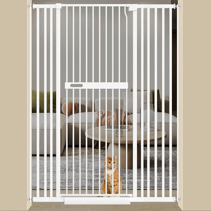 WAOWAO 71" Extra Tall Cat Pet Gate 29.92-45.66" Wide Pressure Mounted Walk by WAOWAOBABYSAFETYPRODUCTS