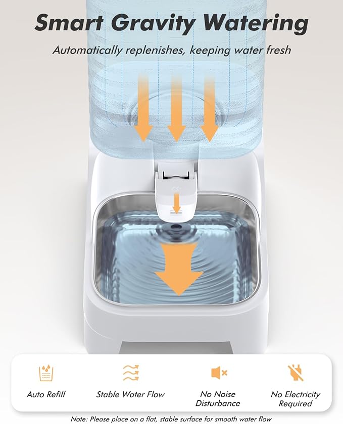 Automatic Dog Water Bowl Dispenser - 8L Large Gravity Cat Water Dispenser with - Image 8
