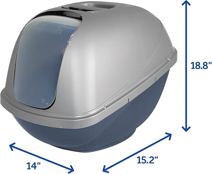 Petmate Basic Hooded Cat Litter Pan, Made in USA, 18.8"L x 15.2"W x 14"H - Image 4