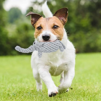 Pet Cotton Rope Biting Chewing Molar Toy, Cartoon Animal Shape & Pure Manual - Image 3