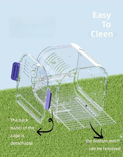 Portable Plastic Bird Cages Lightweight Waterproof Ventilated Travel Bird Cage - Image 7