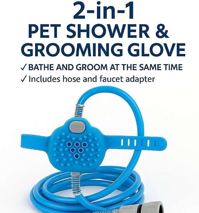 Dog Shower & Grooming Glove – 2-in-1 Pet Bathing Tool - Image 5