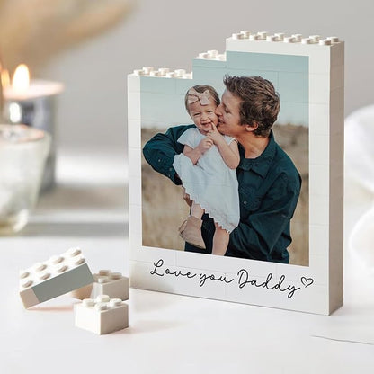 NAZENTI Custom Daddy and Me Brick Photo Block gifts - Image 2
