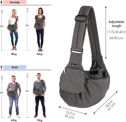 Lukovee Dog Sling Carrier, Hard Bottom Support & Adjustable Soft Padded - Image 7