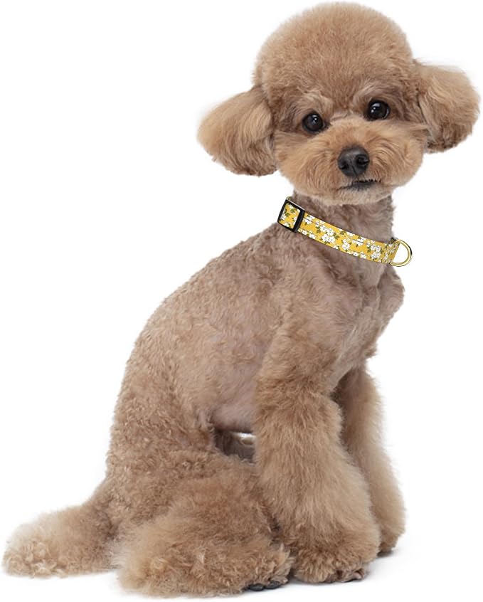 Reflective Dog Collar for Small Dogs, Cute Flower Theme Adjustable Heavy-Duty - Image 2