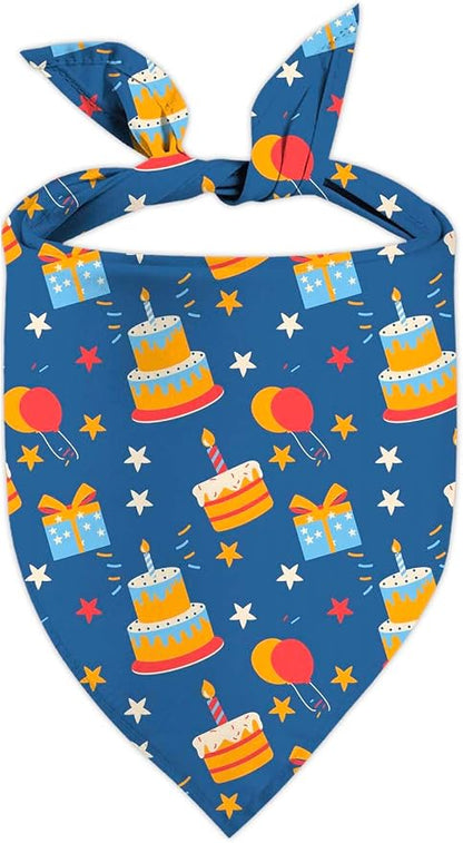 Birthday Dog Bandanas, Reversible Double Side Large Pet Bandanas, Celebration by Unknown