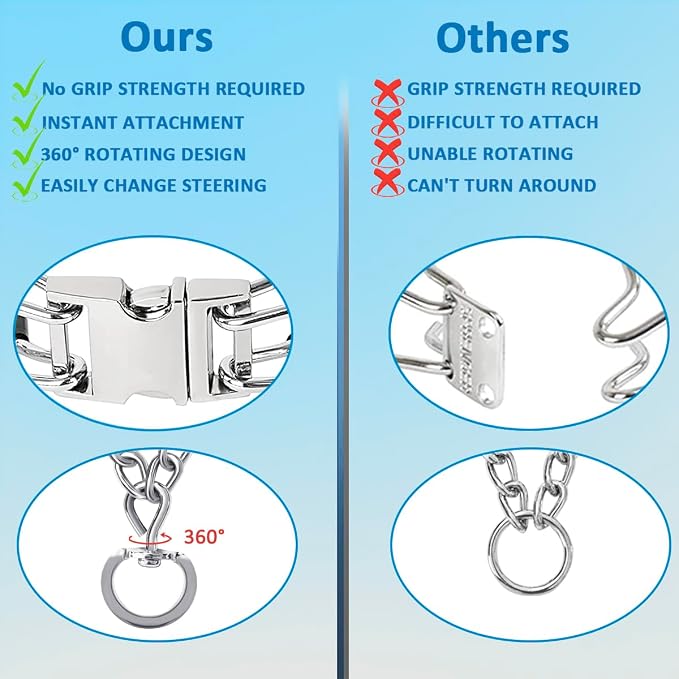 Prong Collar for Dogs, Adjustable Size Dog Training Collar Dog Pinch Collar - Image 5