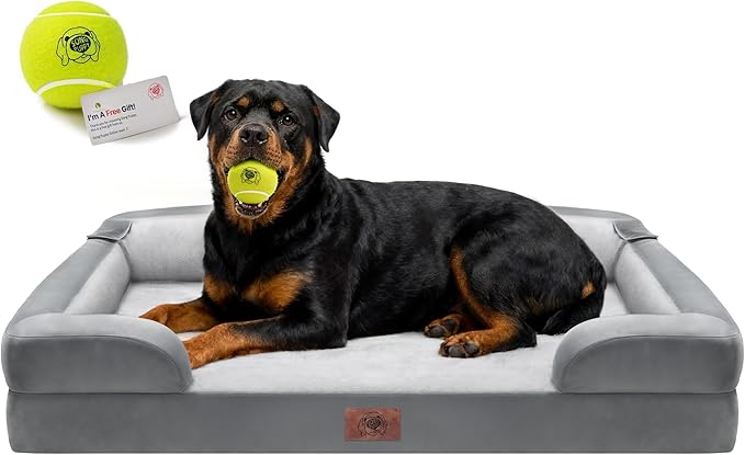 Orthopedic Dog Bed for Extra Large Dogs, XXL Waterproof Egg Crate Memory Foam by FollowSongPuppy