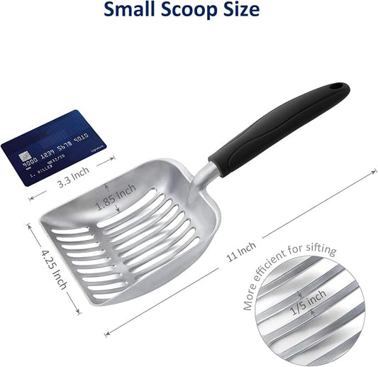 WePet Cat Litter Scoop, Aluminum Alloy Sifter, Kitty Metal Scooper, Deep Shovel - Image 2