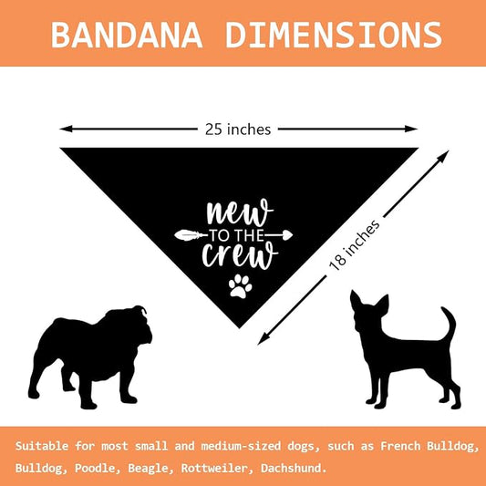 New to The Crew Dog Bandana New Puppy Announcement Gift - Image 2