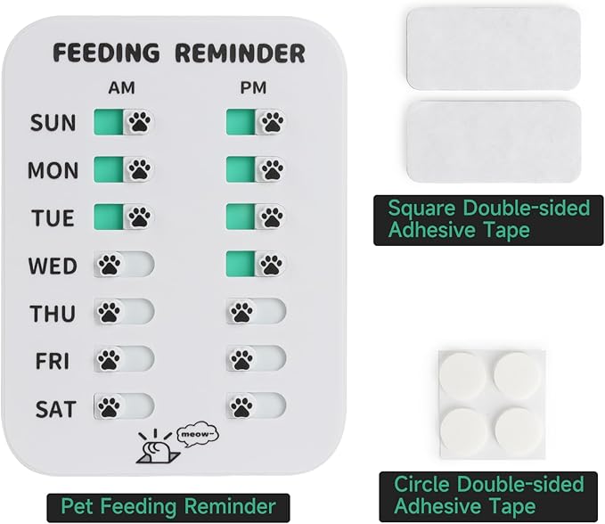 YAUYIK Dog Feeding Reminder, Puppy Feeding Schedule Chart, AM/PM Daily - Image 7