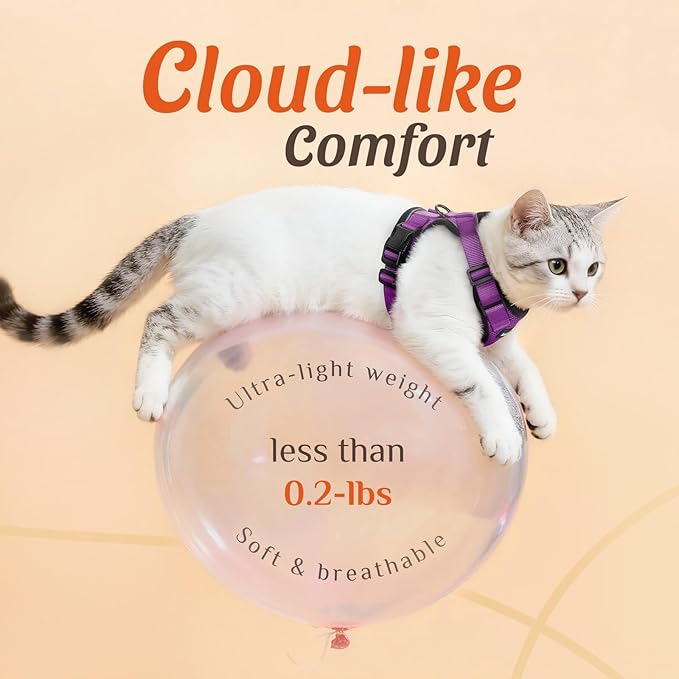 Dooradar Cat Harness and Leash Set, Escape Proof Safe Adjustable Kitten Vest - Image 6