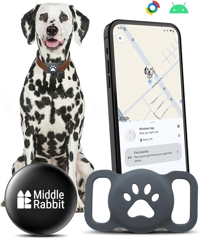 Dog Tracker Tag GPS Pet Tracking Smart Tag by MiddleRabbit