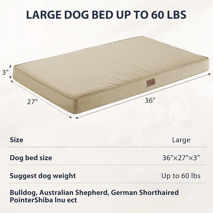 BFPETHOME Outdoor Dog Bed for Large Dogs, Waterproof, Orthopedic - Image 4