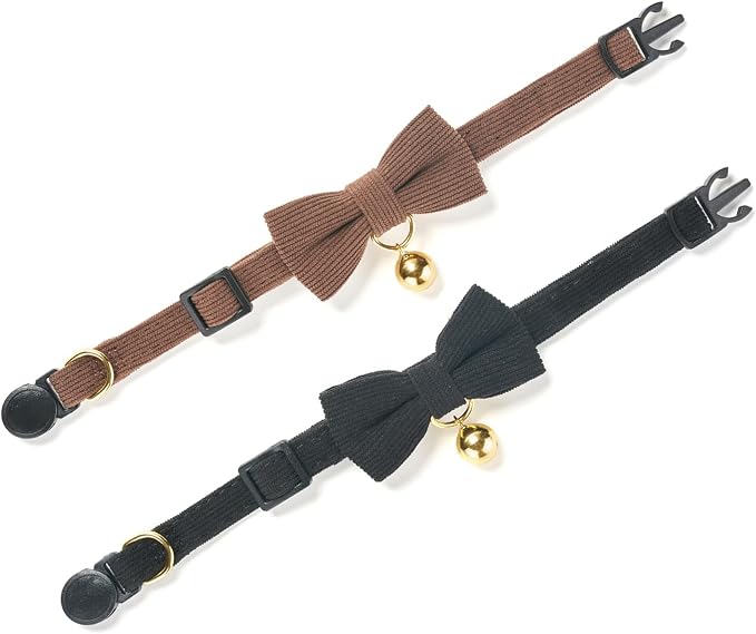 2 Pack Soft Corduroy Cat Collars - Image 3