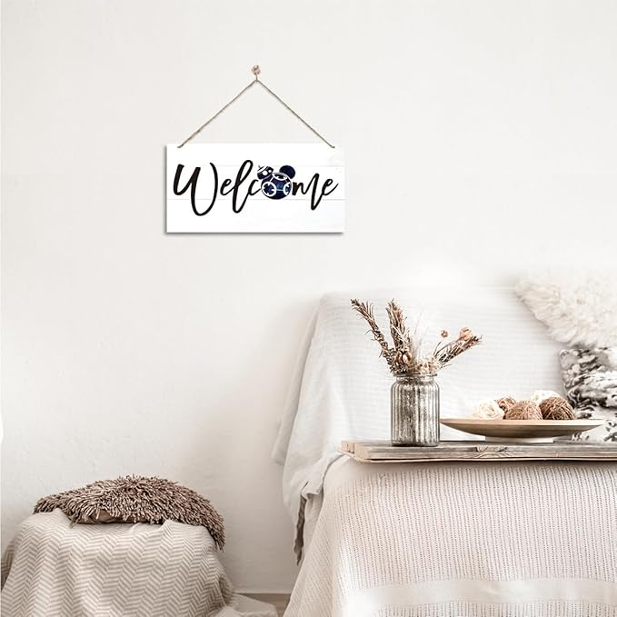 Welcome Sign for Front Door, Welcome Decor Wooden Hanging Sign for Wall Decor - Image 6