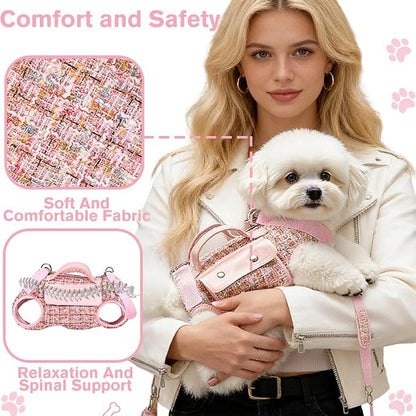 Dog Lift Harness Backpack for Small Dogs Cats, Adjustable Straps Dog Sling - Image 4