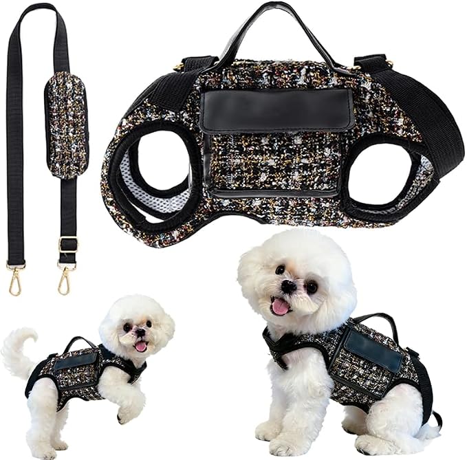 Dog Lift Harness Backpack for Small Dogs Cats, Adjustable Straps Dog Sling by PetWorld