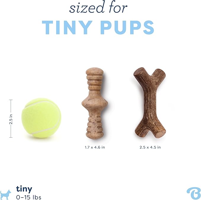 Benebone Puppy 2-Pack Maplestick/Zaggler Durable Dog Chew Toys - Image 4