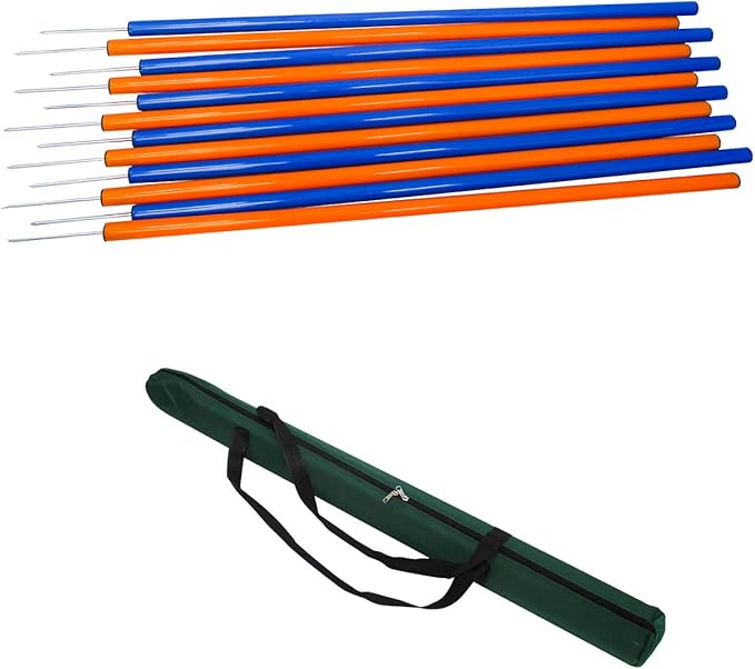 Trademark Innovations Dog Agility Weave Poles Training Set Equipment by Trademark+Innovations