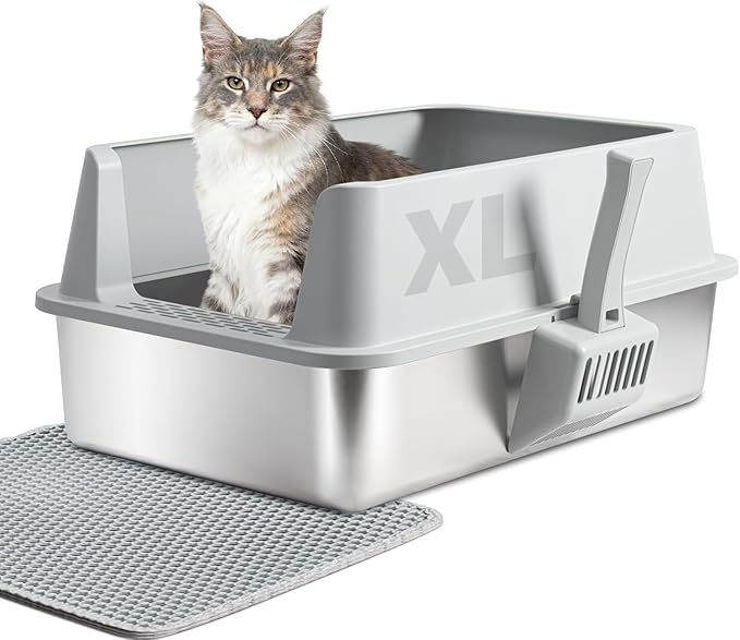 Stainless Steel Cat Litter Box by YOLLBERLifeStudio