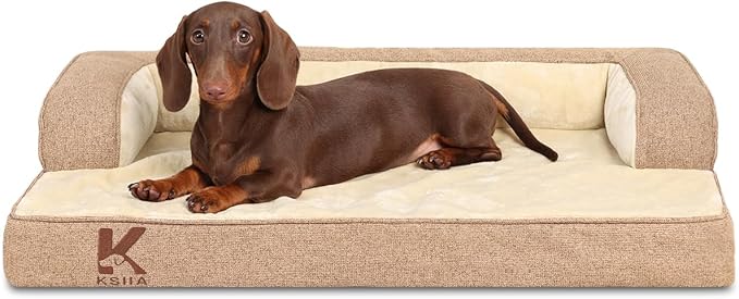 KSIIA Washable Dog Bed Medium Size Senior Dog, Orthopedic Warm Soft Pets Sofa by KSIIAPetProducts
