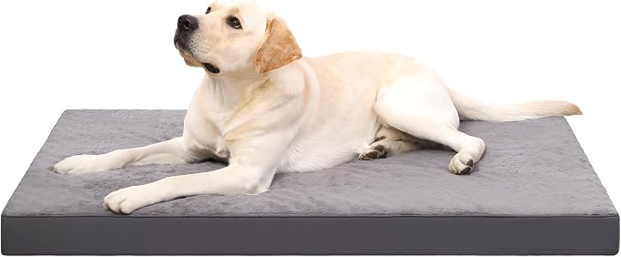 KSIIA Orthopedic Dog Crate Bed for Large Dogs, Waterproof, Washable & Removable by KSIIAPetProducts