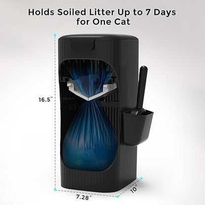 Cat Litter Trash Can for Odor Control, Hands-Free Patent Structure Litter - Image 4