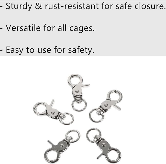 8 Pcs Bird Cage Lock Bird Cage Lobster Clasp, Birdcage Lock Birds Cage Clip - Image 5