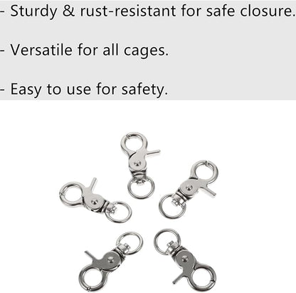8 Pcs Bird Cage Lock Bird Cage Lobster Clasp, Birdcage Lock Birds Cage Clip - Image 5