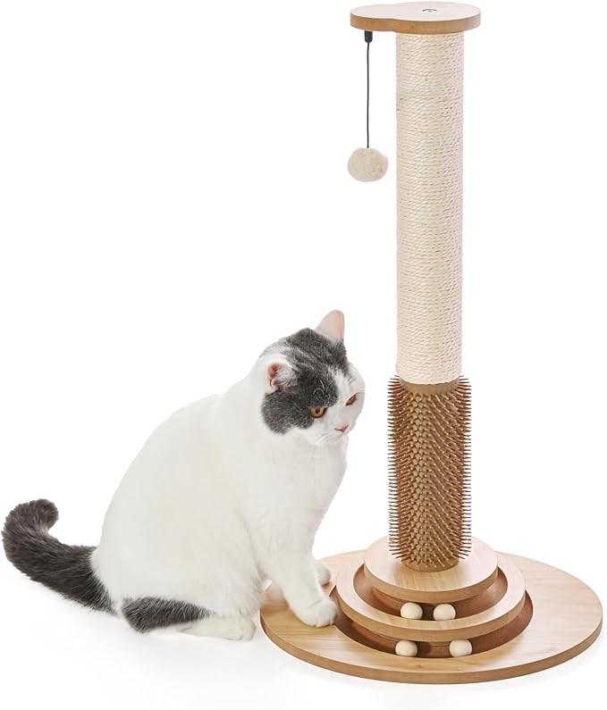 Made4Pets Cat Scratching Post Premium Sisal Cat Scratcher Kitten Toys by Made4Pets