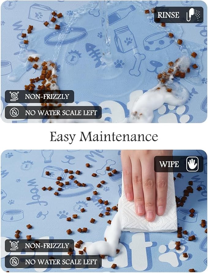 Pet Feeding Mat-Absorbent Dog Mat - Image 4